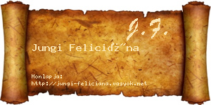 Jungi Feliciána névjegykártya